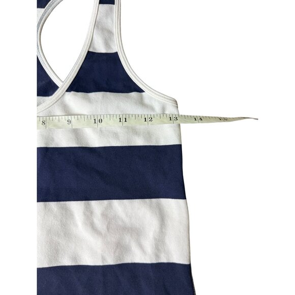 Lululemon Cool Racerback Striped Racerback Tank Women Size 4 - 6 W1A21S  Navy - Picture 12 of 16
